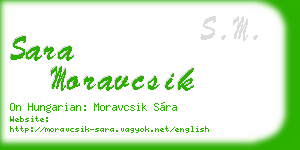sara moravcsik business card